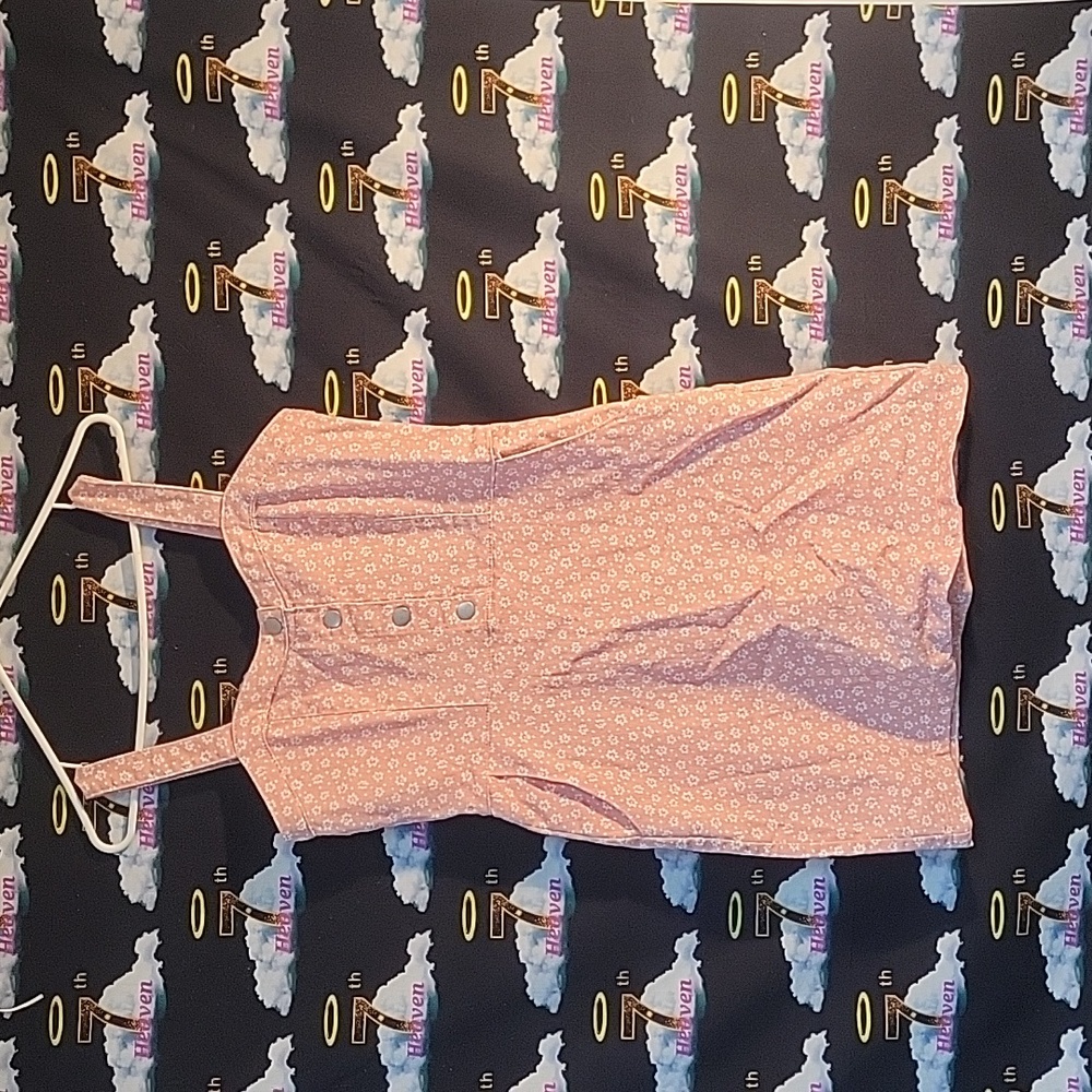 Women's Pink Denim Romper